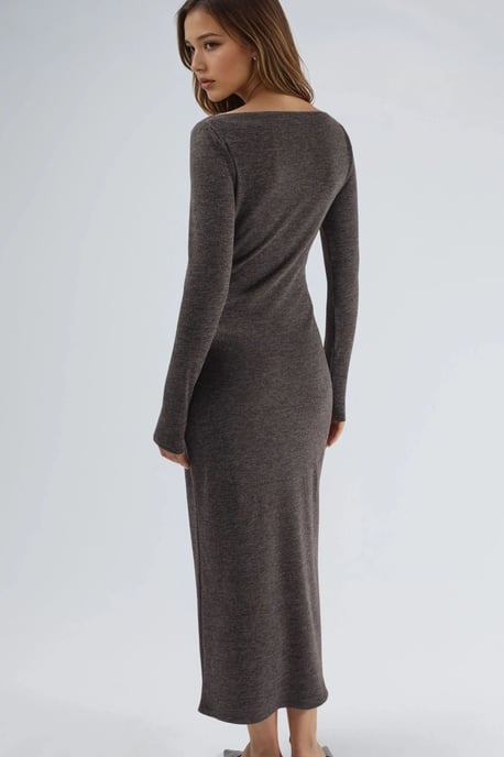 Drapiertes Maxikleid mit Bootsausschnitt - Image 2