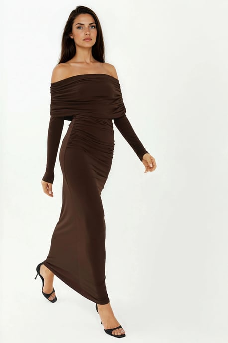 Schulterfreies Bodycon-Maxikleid - Image 4