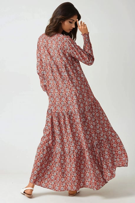 Bedrucktes Viskose-Maxikleid mit Rundhalsausschnitt - Image 6