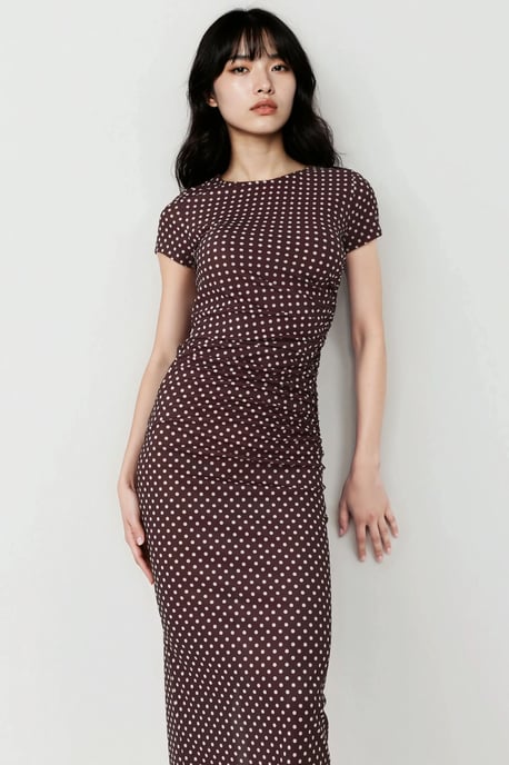 Leopardprint Maxi-Kleid mit kurzen Ärmeln - Image 3