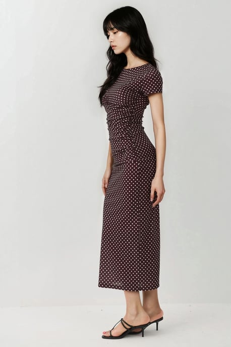 Leopardprint Maxi-Kleid mit kurzen Ärmeln - Image 5
