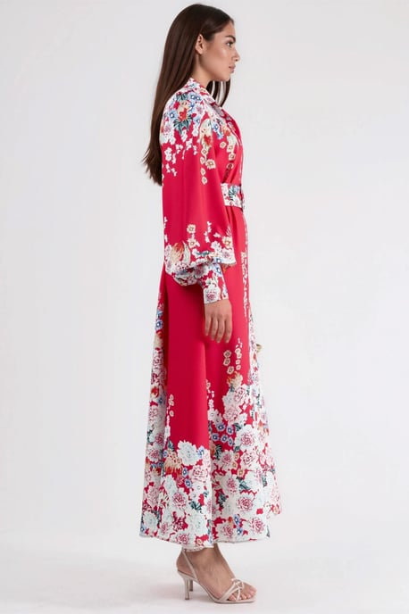 Floral Maxikleid mit Knopfverschluss - Image 5