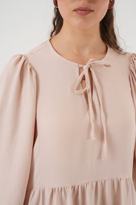 Gemustertes Maxikleid mit Schleife - Image 5
