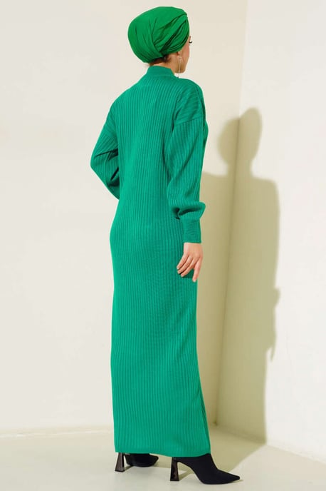 Maxi Rollkragen Rippstrickkleid - Image 4