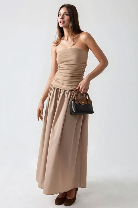 Schnürloses Maxikleid mit A-Linien-Schnitt - Image 1