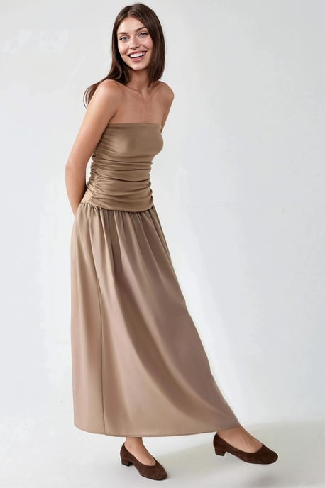 Schnürloses Maxikleid mit A-Linien-Schnitt - Image 2