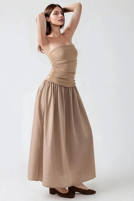 Schnürloses Maxikleid mit A-Linien-Schnitt - Image 6