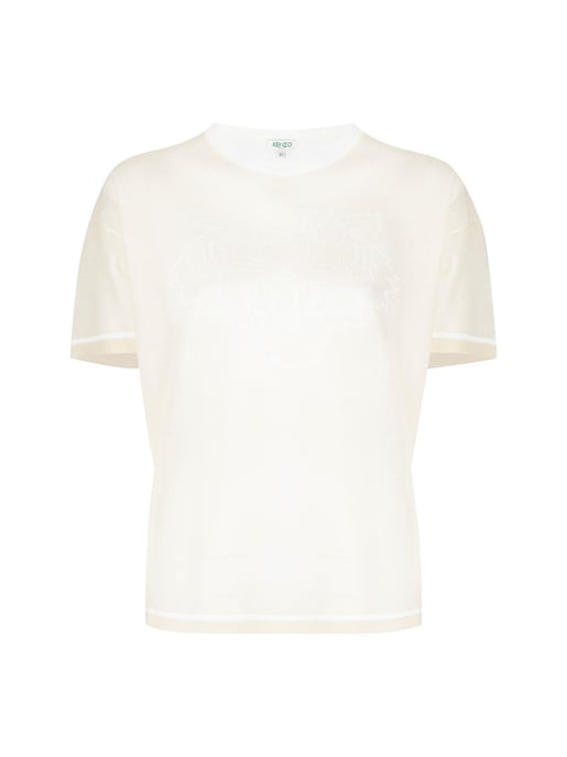 Tiger Logo Mesh Strick-T-Shirt - Image 6