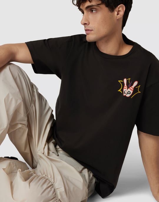 T-Shirt mit Bowling-Team-Logo in Übergröße - Image 5