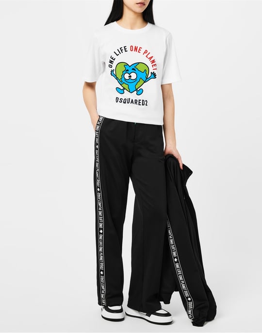 Dsquared2 Buddy Earth Logo-T-Shirt - Weiß - Image 2