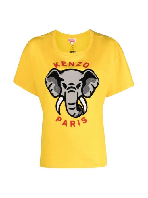 T-Shirt mit Elefantenlogo und lockerer Passform - Image 1