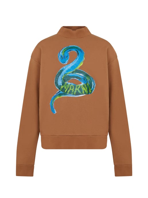 Piton Logo Brushed Organic Sweatshirt - Image 1