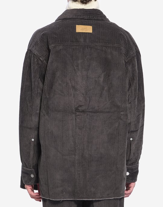 Cord-Overshirt mit Logo-Patch - Image 4