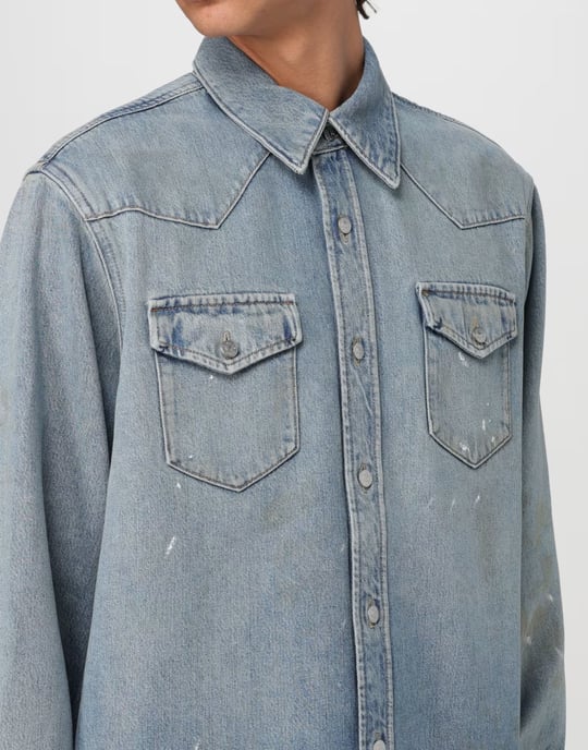 Karty Jeanshemd im Used-Look - Image 5