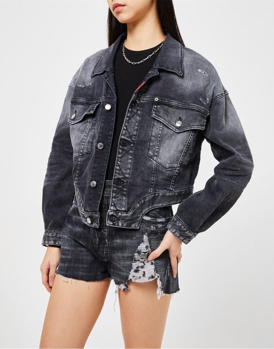 Raw-Cut-Jeansjacke - Image 4
