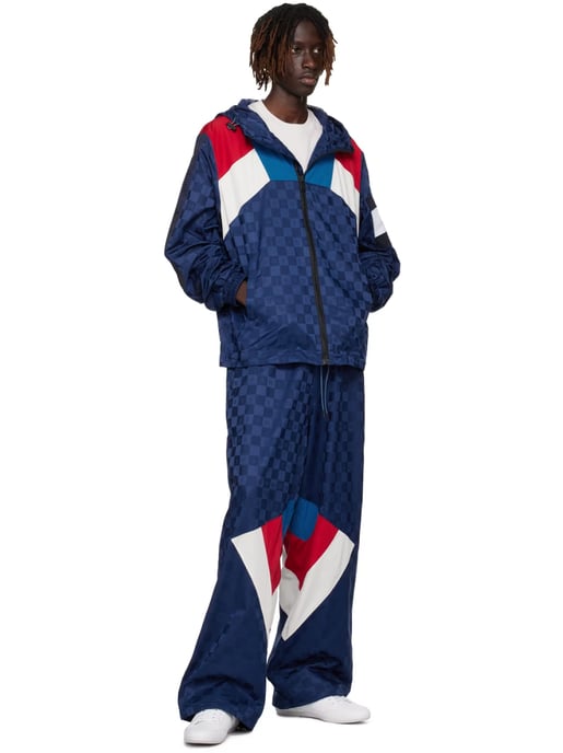 Karierte, farblich abgesetzte Kapuzen-Trainingsjacke - Image 2