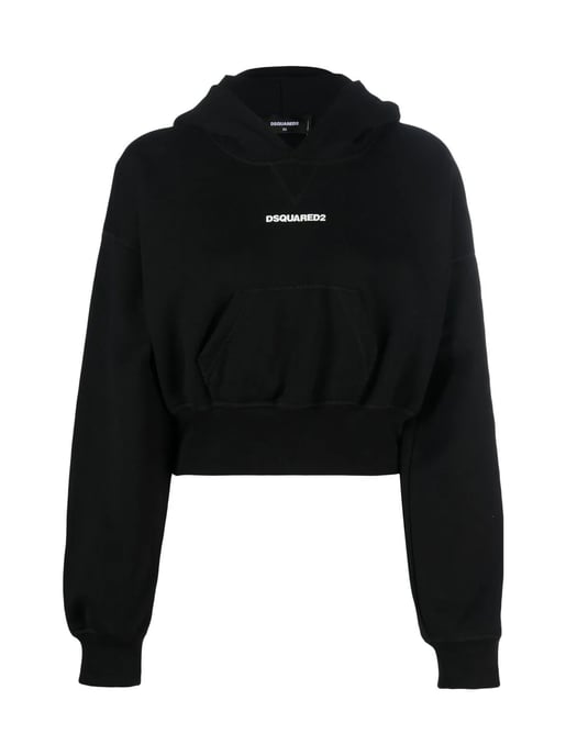 Kurzer Hoodie mit angenähter Kappe - Image 1