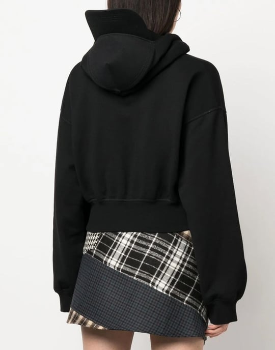 Kurzer Hoodie mit angenähter Kappe - Image 4