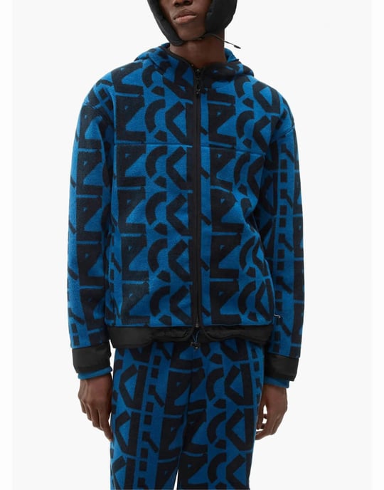 Kapuzenpullover mit Allover-Monogramm und Reißverschluss - Image 4