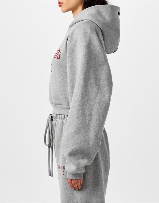 Essentials Logo Fleece Cropped Hoodie - Image 4
