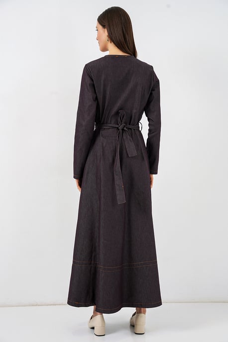 Geknöpftes Jeans-Midi-Kleid - Image 5