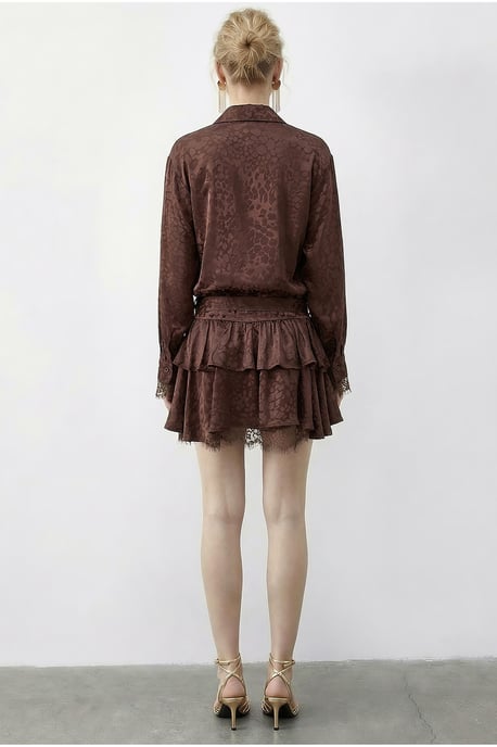 Leopard-Print Hemdblusenkleid mit Gürtel - Image 4