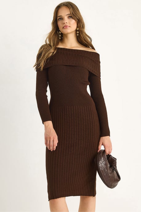 Rippendes Midi-Kleid - Image 1
