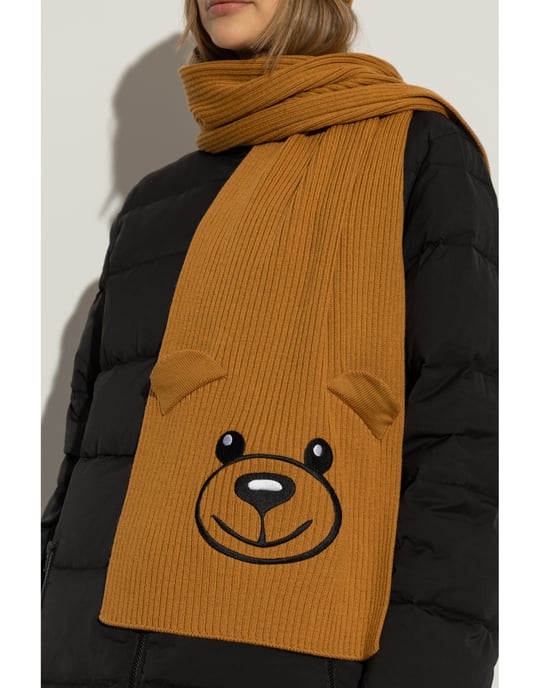 Teddybär-bestickter Strickschal - Image 4