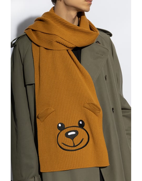 Teddybär-bestickter Strickschal - Image 5
