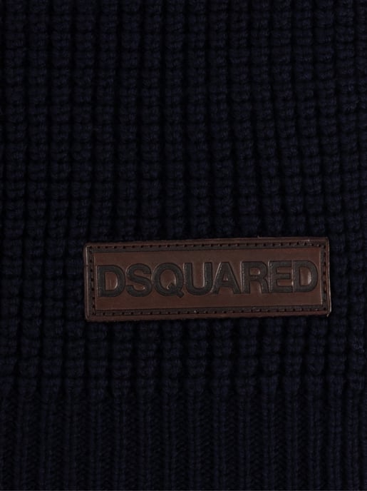 Strickschal aus Wolle mit Logo-Patch - Image 2