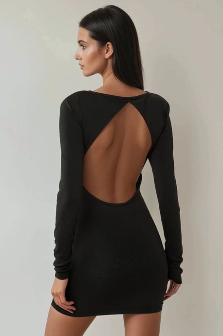 Hiccup Bodycon-Minikleid mit Rückenausschnitt - Schwarz - Image 3