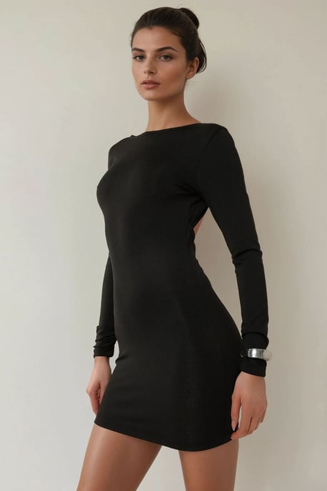 Hiccup Bodycon-Minikleid mit Rückenausschnitt - Schwarz - Image 5