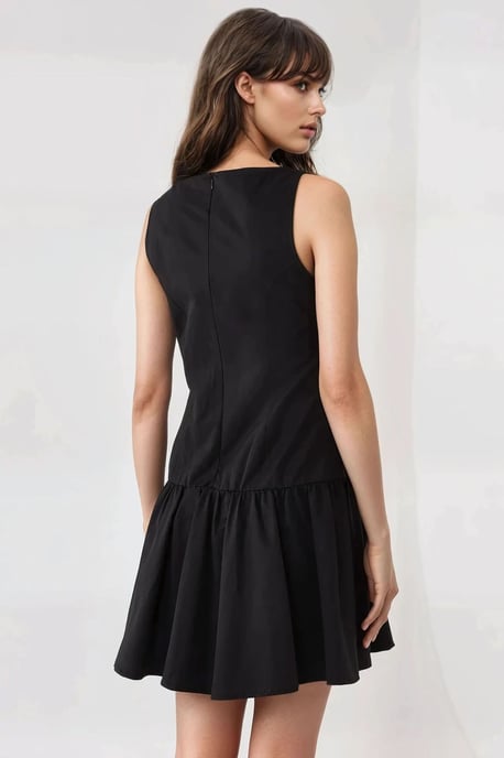 Ärmelloses A-Linien-Minikleid mit Knopfdetail - Image 5