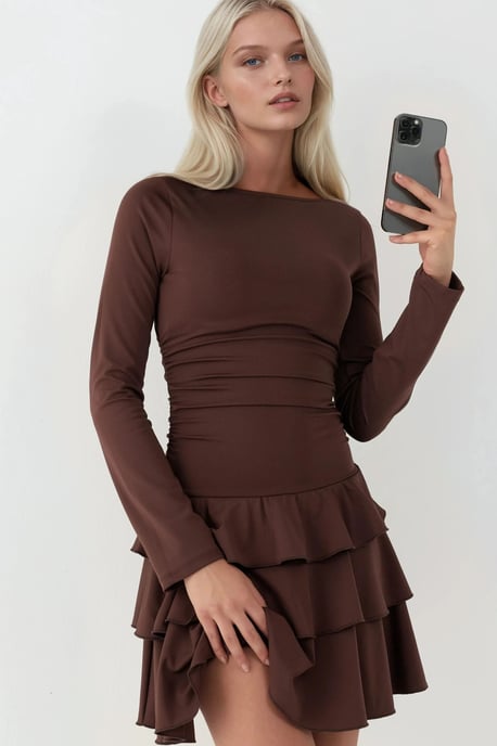 Rüschenshirt Mini-Kleid - Image 1