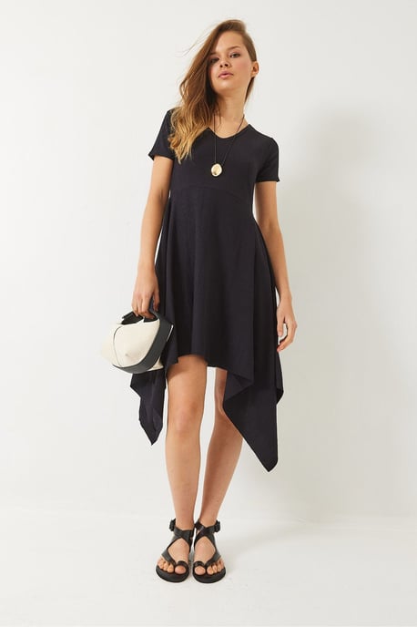 Asymmetrisches V-Ausschnitt-Minikleid - Image 3