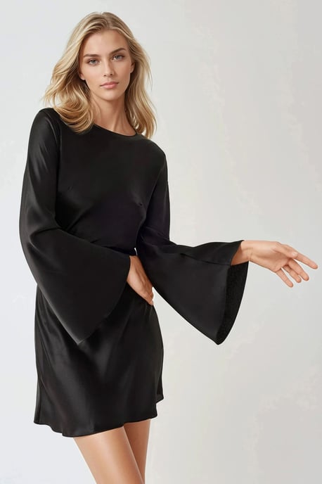 Wasserfall-Rücken Satin-Mini-Kleid - Image 2