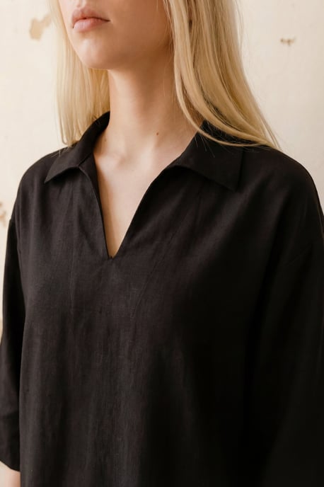 Polo-Kragen Mini-Kleid mit Dreiviertelärmeln - Image 5