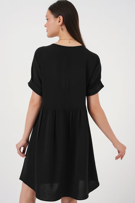 V-Ausschnitt Mini-Kleid mit Futter - Image 6