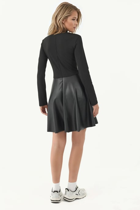 Kontrastkleid mit Rundhalsausschnitt - Image 3