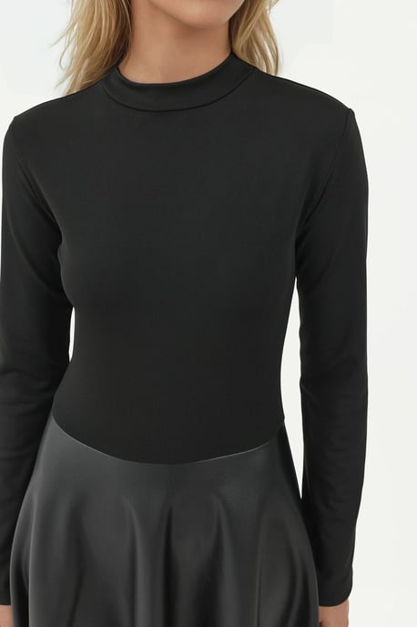 Kontrastkleid mit Rundhalsausschnitt - Image 4
