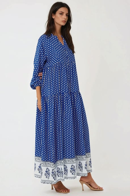 Bedrucktes V-Ausschnitt Maxikleid - Image 2