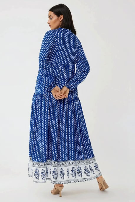 Bedrucktes V-Ausschnitt Maxikleid - Image 5