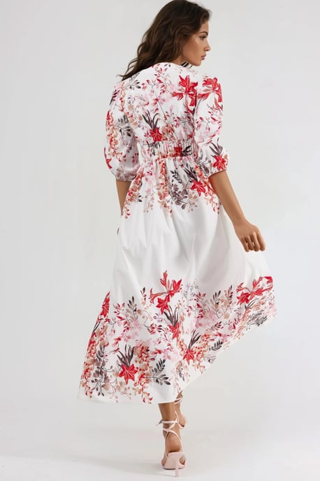 Blumen V-Ausschnitt Maxi-Kleid - Image 2