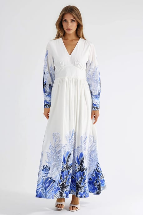 Tropical Floral Print Maxikleid - Image 5