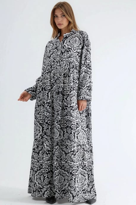 Bequemes Gemustertes Maxi-Kleid - Image 6