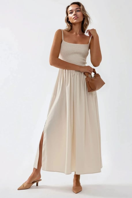 Maxikleid A-Form mit quadratischem Ausschnitt - Image 1