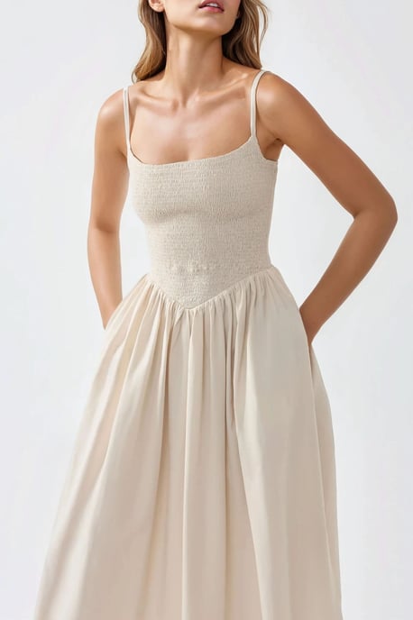 Maxikleid A-Form mit quadratischem Ausschnitt - Image 4