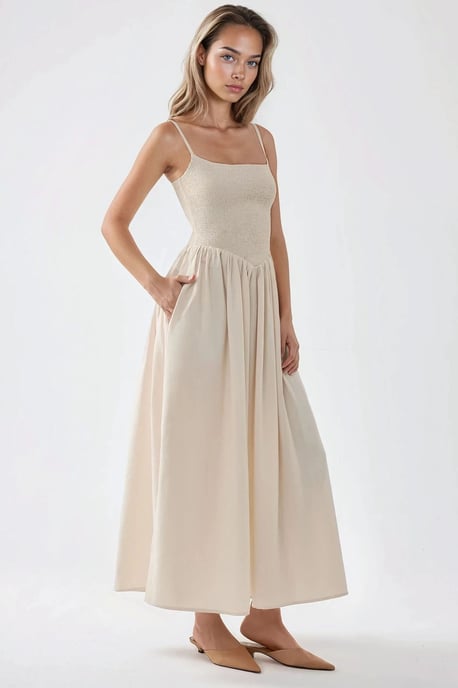 Maxikleid A-Form mit quadratischem Ausschnitt - Image 5