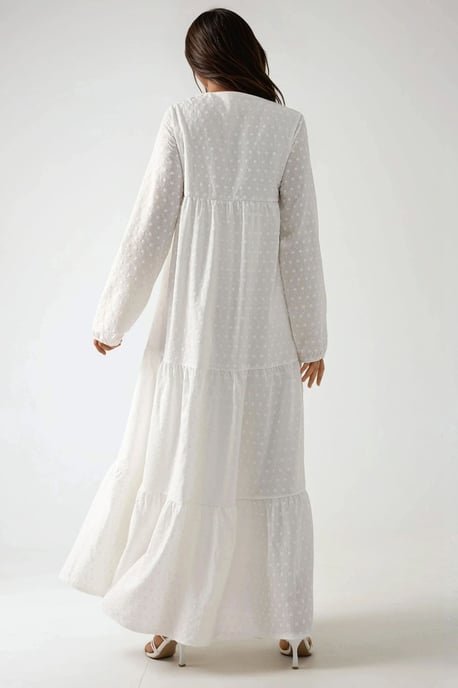 Strukturiertes Maxikleid mit Rundhalsausschnitt - Image 4