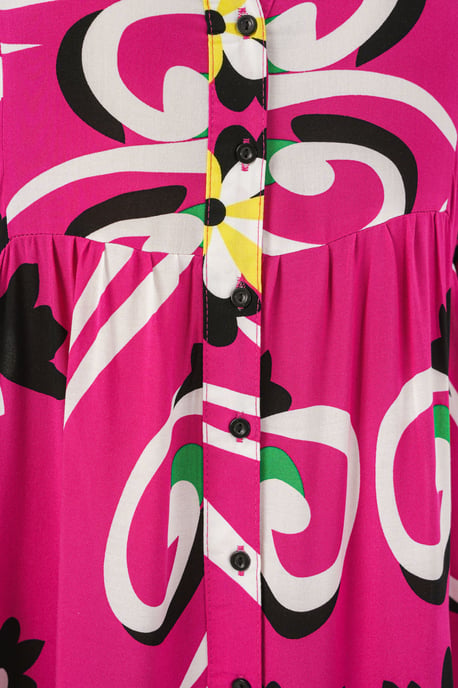 Muster Maxi-Kleid mit V-Ausschnitt - Image 5
